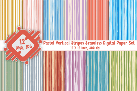 Download Deep Pastel Vertical Stripes Seamless - Vertical stripes Collection