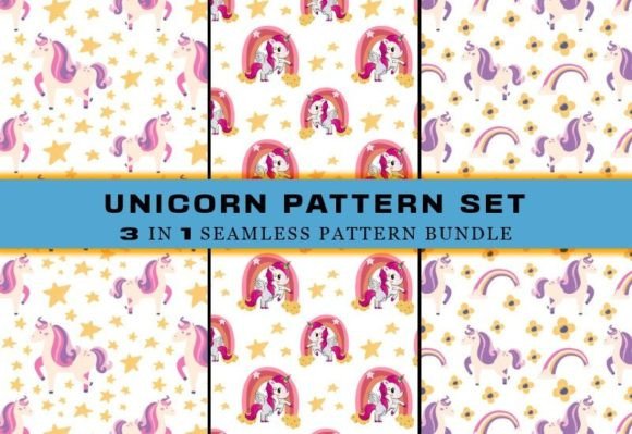 Download Unicorn Seamless Pattern Digital Papers - Unicorn seamless Collection