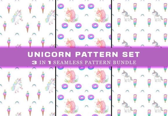 Download Unicorn Seamless Pattern Digital Papers - Unicorn seamless Collection