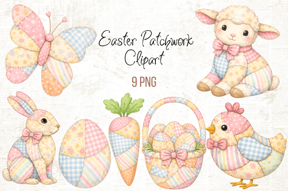 Download Patchwork Easter Clipart PNG - Easter clipart Collection