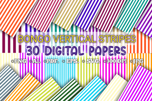 Download Bango Vertical Stripes Digital Papers - Premium Resources