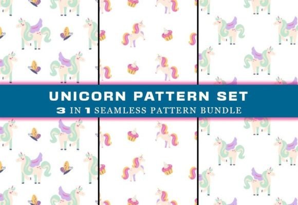 Download Unicorn Seamless Pattern Digital Papers - Unicorn seamless Collection