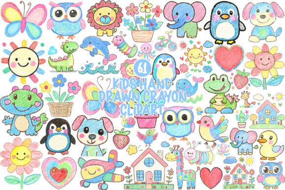 Download Kids Hand Drawn Crayon Clipart - Crayon clipart Collection
